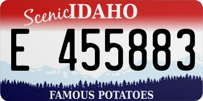 ID license plate E455883