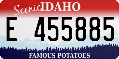 ID license plate E455885