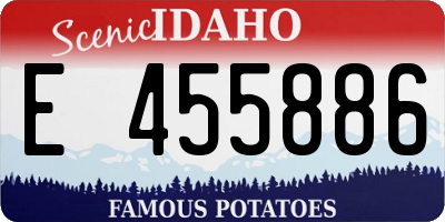 ID license plate E455886