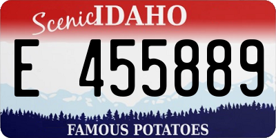 ID license plate E455889