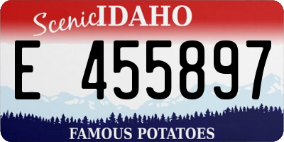 ID license plate E455897