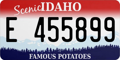 ID license plate E455899