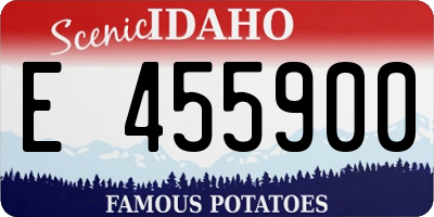 ID license plate E455900