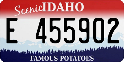 ID license plate E455902