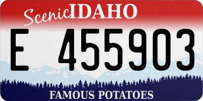 ID license plate E455903