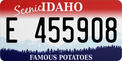 ID license plate E455908