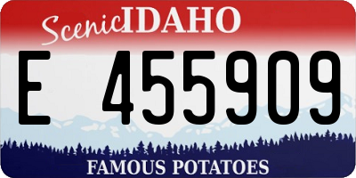 ID license plate E455909