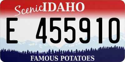 ID license plate E455910