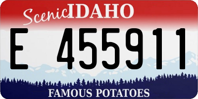 ID license plate E455911