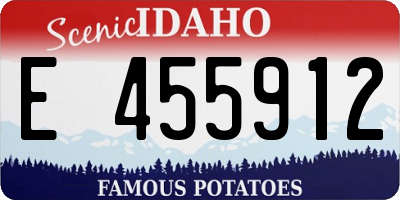 ID license plate E455912