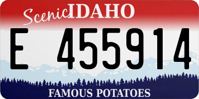 ID license plate E455914