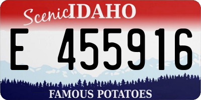 ID license plate E455916