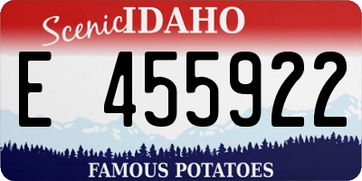 ID license plate E455922