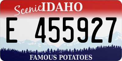 ID license plate E455927
