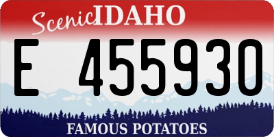 ID license plate E455930