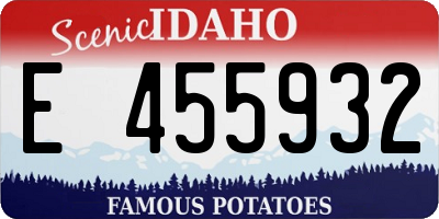 ID license plate E455932