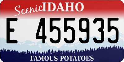 ID license plate E455935