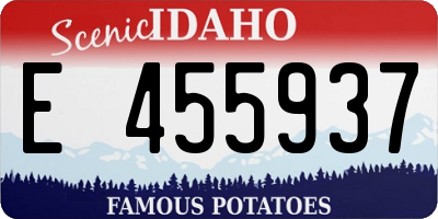 ID license plate E455937