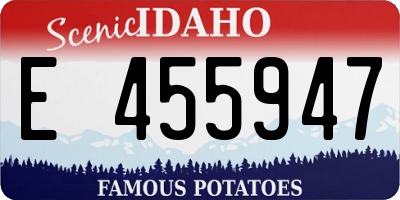 ID license plate E455947
