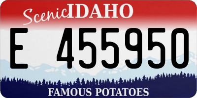 ID license plate E455950