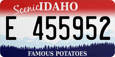 ID license plate E455952