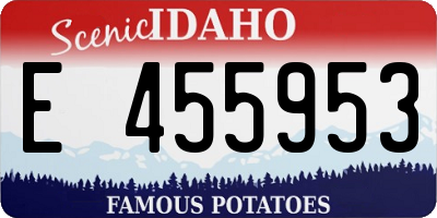ID license plate E455953