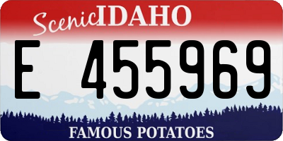 ID license plate E455969