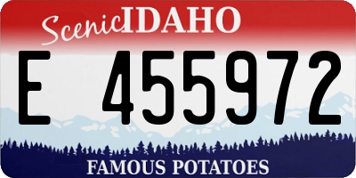 ID license plate E455972