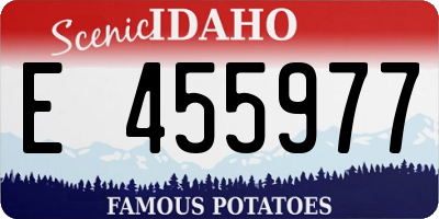 ID license plate E455977