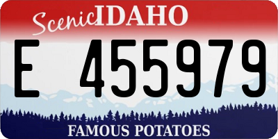 ID license plate E455979