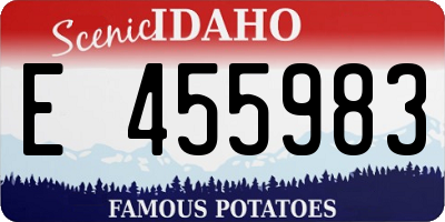 ID license plate E455983