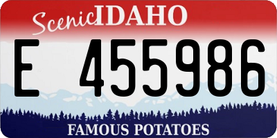 ID license plate E455986