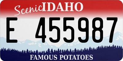ID license plate E455987