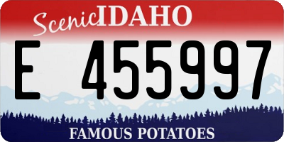 ID license plate E455997