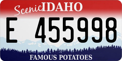 ID license plate E455998
