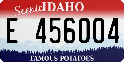 ID license plate E456004