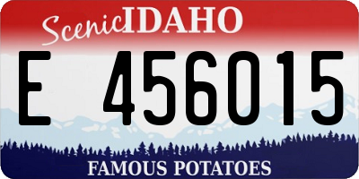 ID license plate E456015