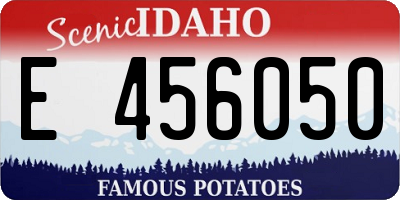 ID license plate E456050