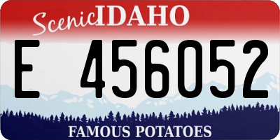 ID license plate E456052