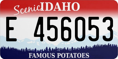 ID license plate E456053
