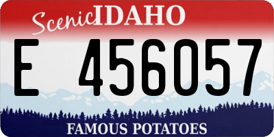 ID license plate E456057