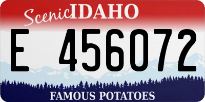 ID license plate E456072