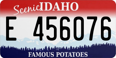 ID license plate E456076