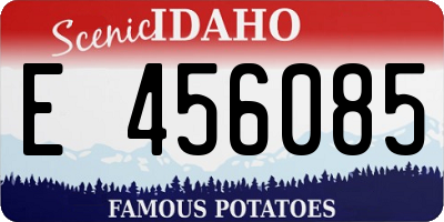 ID license plate E456085