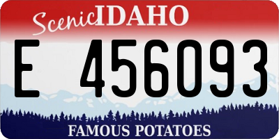 ID license plate E456093