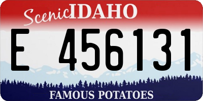 ID license plate E456131