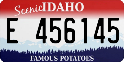 ID license plate E456145