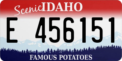 ID license plate E456151
