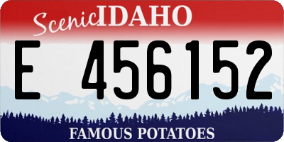 ID license plate E456152
