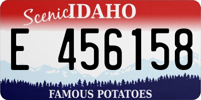 ID license plate E456158